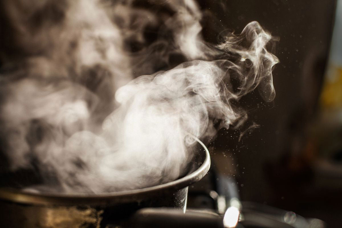 Steam illustrating heat's impact on aromatic compounds and visualizing the boiling point of terpenes.
