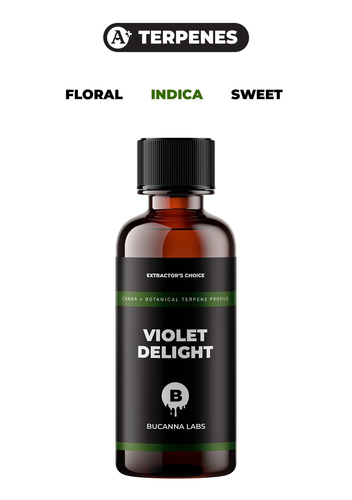 Violet Delight - Canna + Botanical Terpene Profile from Bucanna Labs